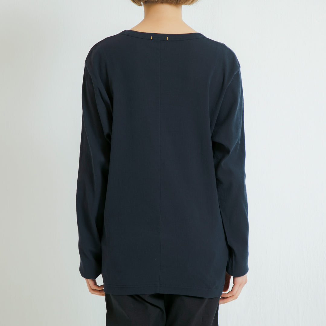【江戸時代から続く快適さを身にまとう】キテテコ ロングスリーブTシャツ / ダークネイビー