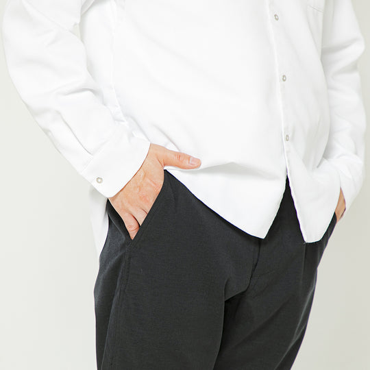 【フォーマルな見た目なのに疲れない穿き心地】「着たくないのに、毎日着てしまう」ショートパンツ/ ブラック