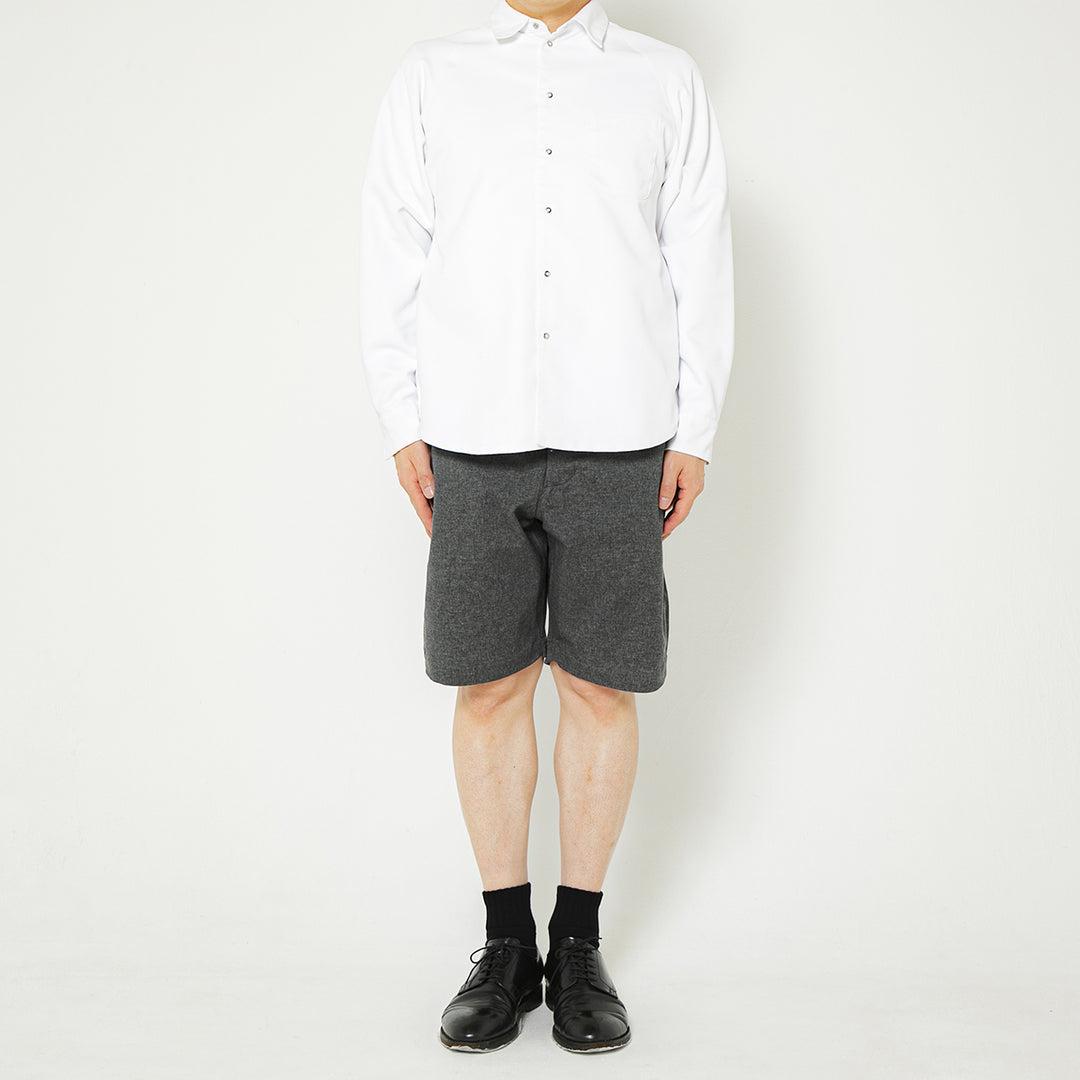 【フォーマルな見た目なのに疲れない穿き心地】「着たくないのに、毎日着てしまう」ショートパンツ/ グレー