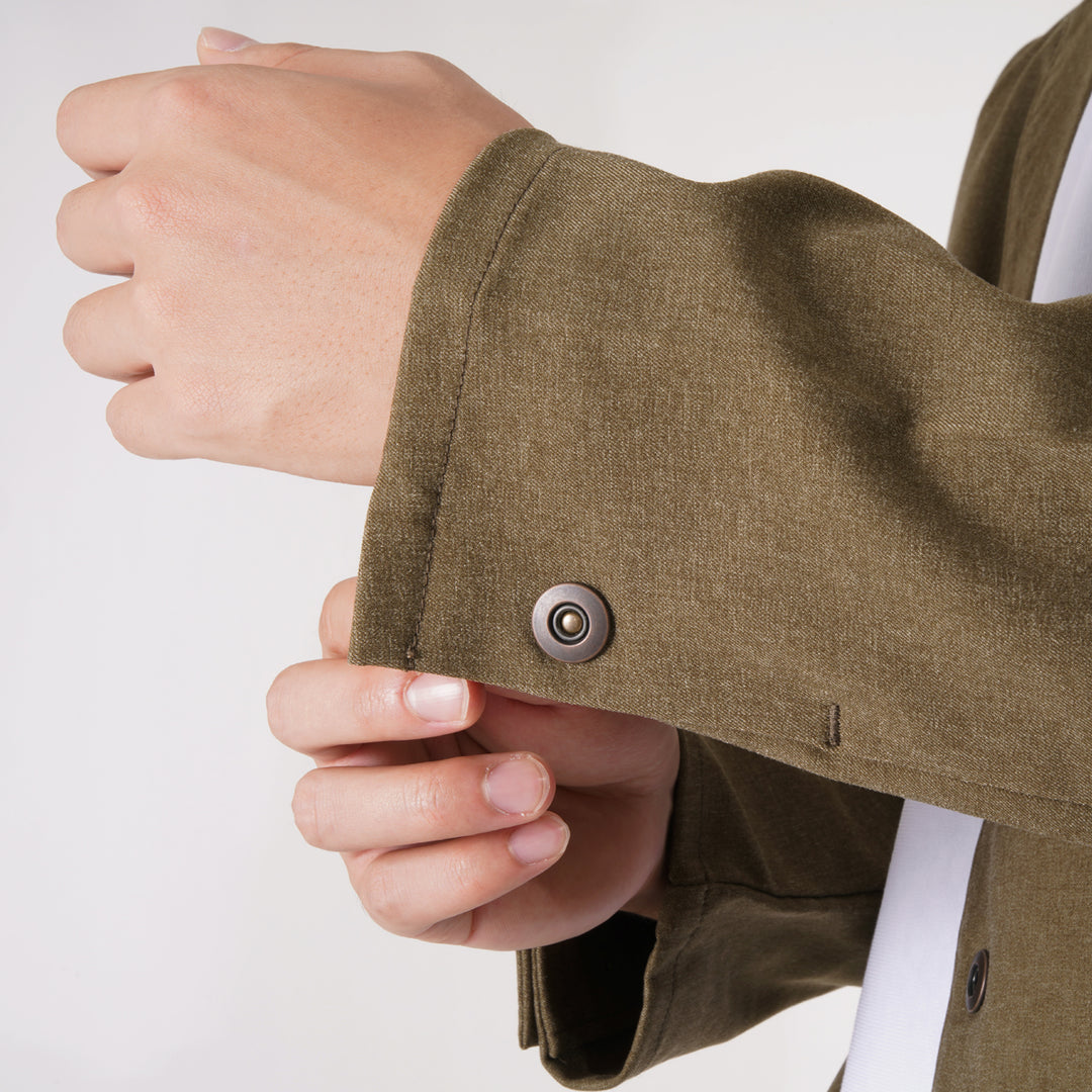 【フォーマルな見た目なのに疲れない着心地】「着たくないのに、毎日着てしまう」ジャケット/ オリーブ