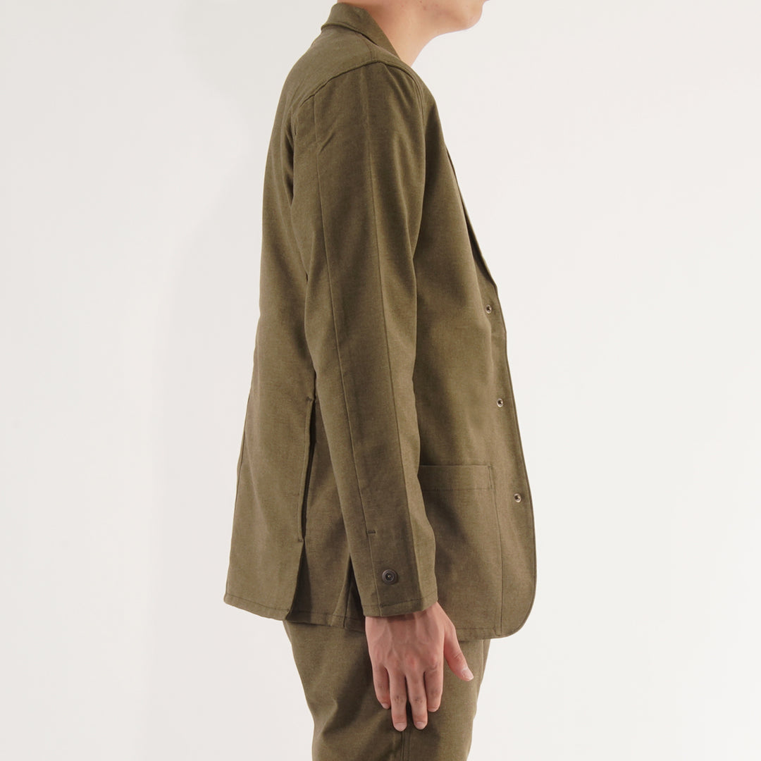 【フォーマルな見た目なのに疲れない着心地】「着たくないのに、毎日着てしまう」ジャケット/ オリーブ