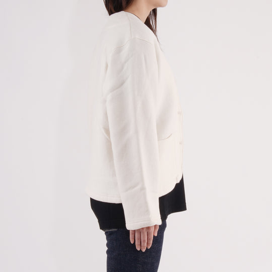 【毛布生まれのふんわりとした肌ざわりと暖かさ】モフ カーディガン / ホワイト