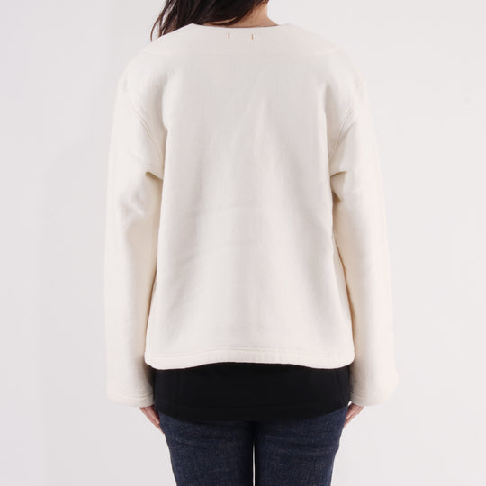 【毛布生まれのふんわりとした肌ざわりと暖かさ】モフ カーディガン / ホワイト