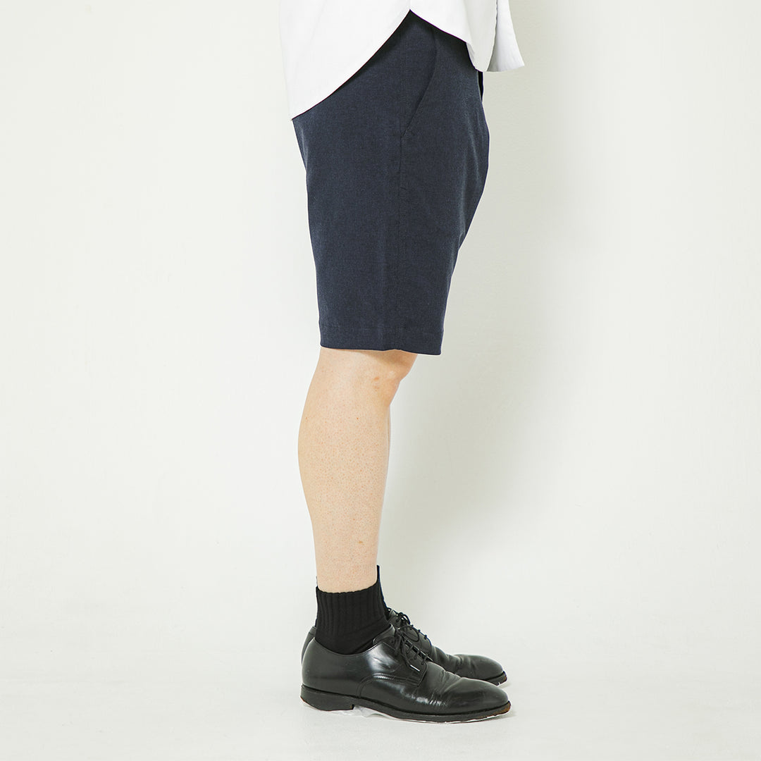【フォーマルな見た目なのに疲れない穿き心地】「着たくないのに、毎日着てしまう」ショートパンツ/ ダークネイビー