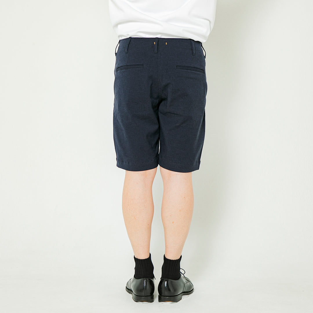 【フォーマルな見た目なのに疲れない穿き心地】「着たくないのに、毎日着てしまう」ショートパンツ/ ダークネイビー