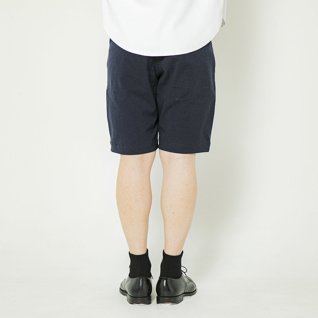 【フォーマルな見た目なのに疲れない穿き心地】「着たくないのに、毎日着てしまう」ショートパンツ/ ダークネイビー