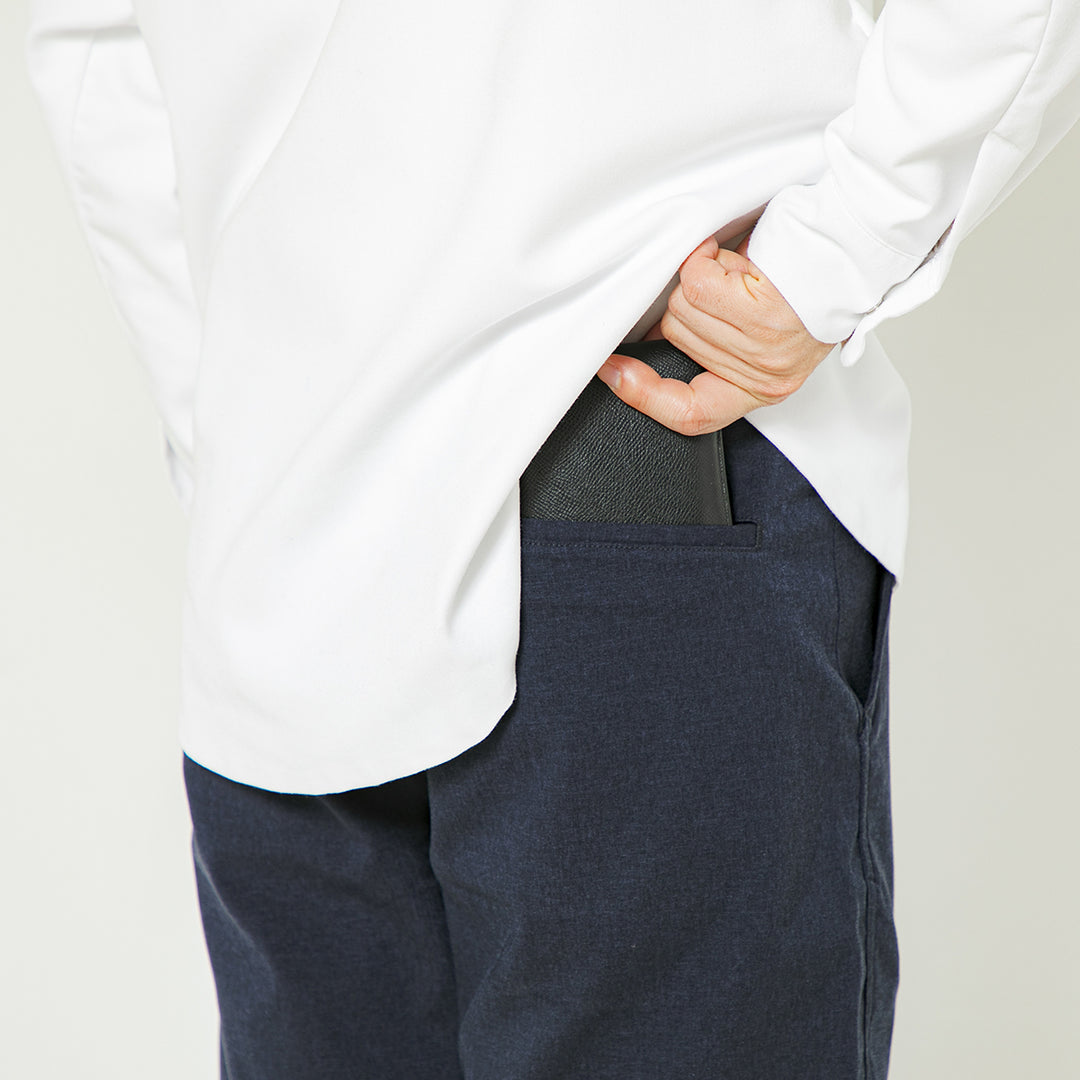 【フォーマルな見た目なのに疲れない穿き心地】「着たくないのに、毎日着てしまう」ショートパンツ/ ダークネイビー