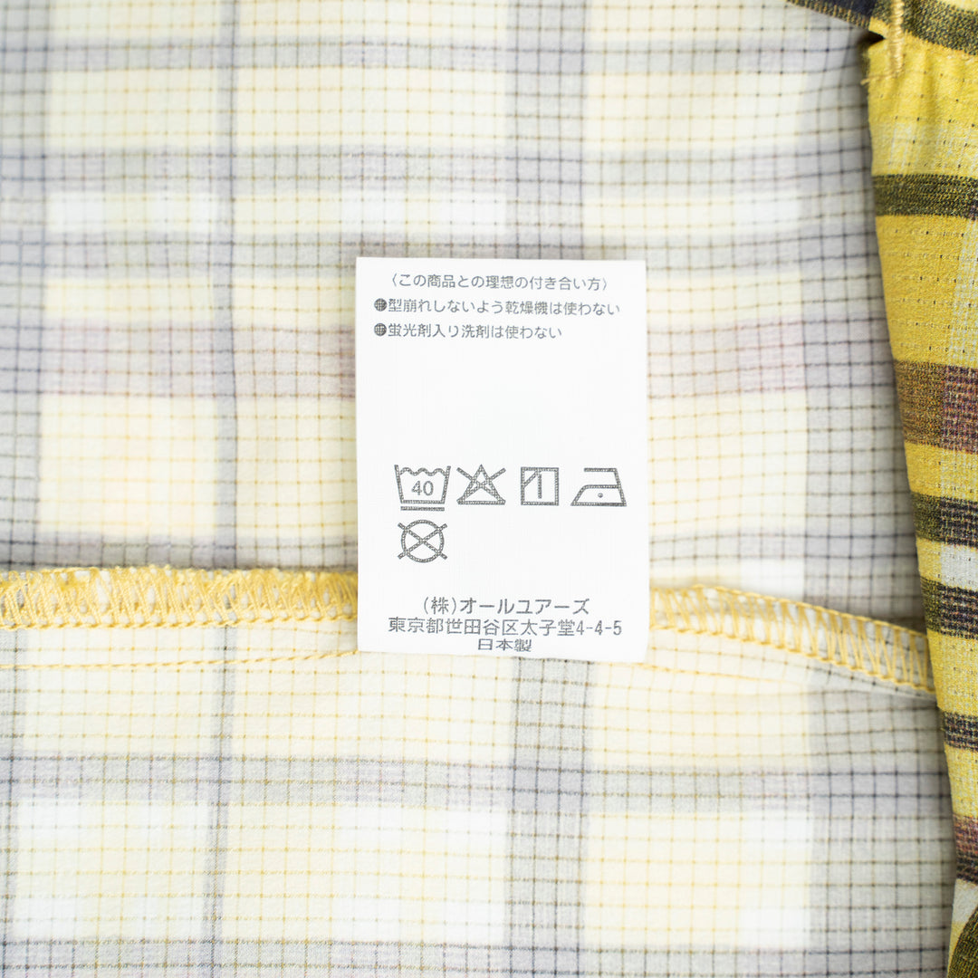【サルベージ品】ファストパス サイクルシャツ / イエローチェック / サイズ3(S)