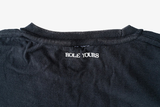 【ROLE YOURS】半袖Tシャツ / ブラック / レディースXSサイズ相当