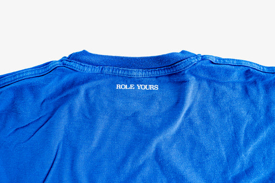 【ROLE YOURS】半袖Tシャツ / ブルー / メンズXLサイズ相当