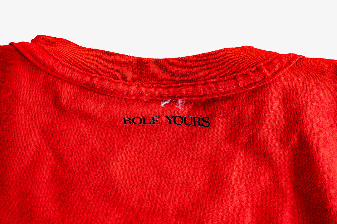 【ROLE YOURS】半袖Tシャツ / レッド / メンズXLサイズ相当