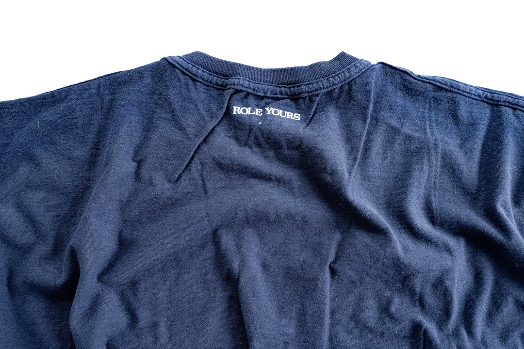 【ROLE YOURS】半袖Tシャツ / ネイビー / メンズXLサイズ相当